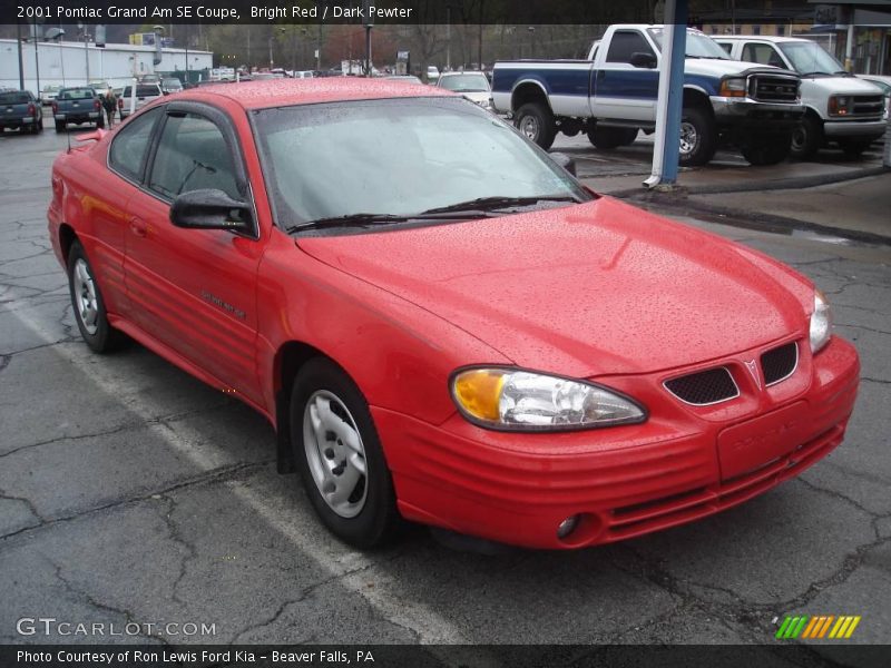 Bright Red / Dark Pewter 2001 Pontiac Grand Am SE Coupe