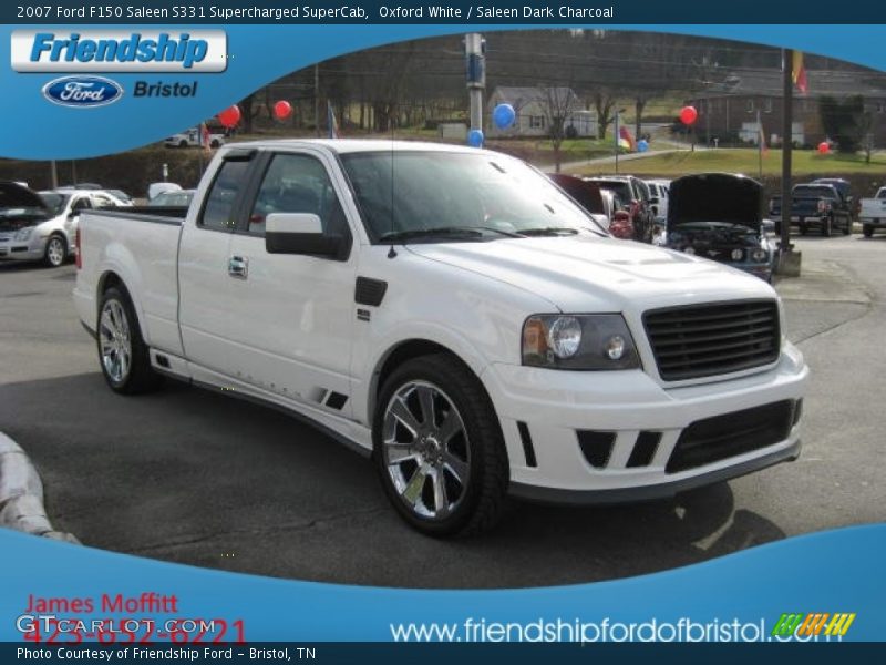 Oxford White / Saleen Dark Charcoal 2007 Ford F150 Saleen S331 Supercharged SuperCab