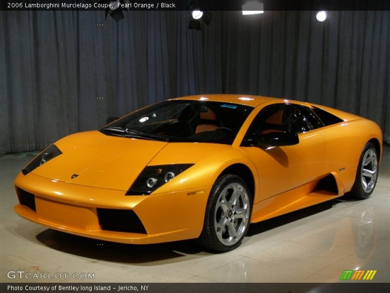 2006 Lamborghini Murcielago, Pearl Orange (Arancio Atlas) / Black/Orange, Front Left - 2006 Lamborghini Murcielago Coupe