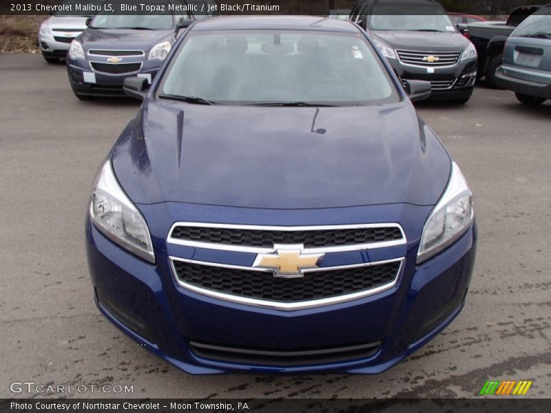 Blue Topaz Metallic / Jet Black/Titanium 2013 Chevrolet Malibu LS