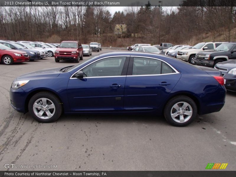 Blue Topaz Metallic / Jet Black/Titanium 2013 Chevrolet Malibu LS