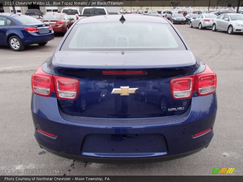 Blue Topaz Metallic / Jet Black/Titanium 2013 Chevrolet Malibu LS