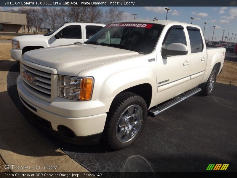 White Diamond Tricoat / Ebony 2011 GMC Sierra 1500 SLE Crew Cab 4x4