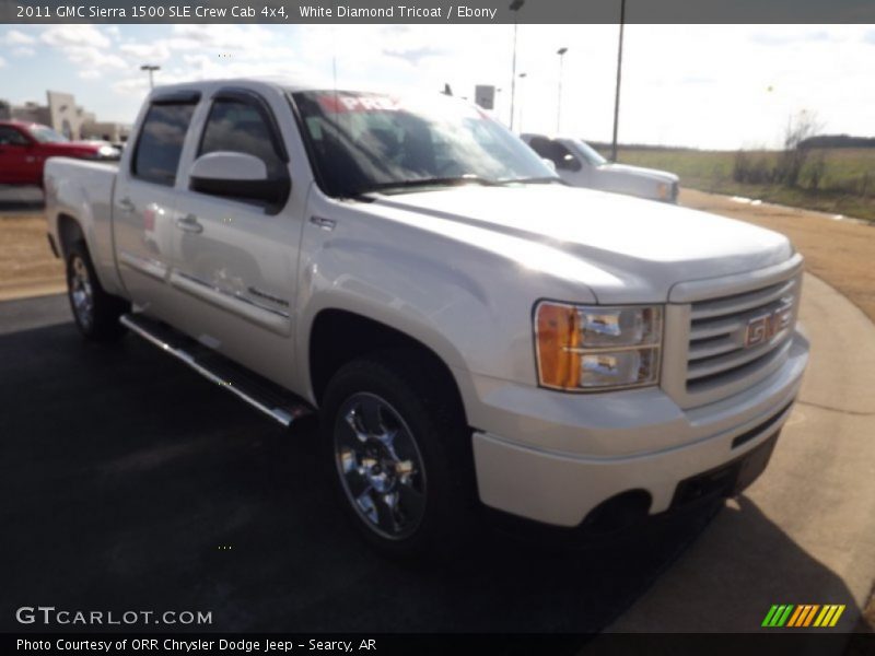 White Diamond Tricoat / Ebony 2011 GMC Sierra 1500 SLE Crew Cab 4x4