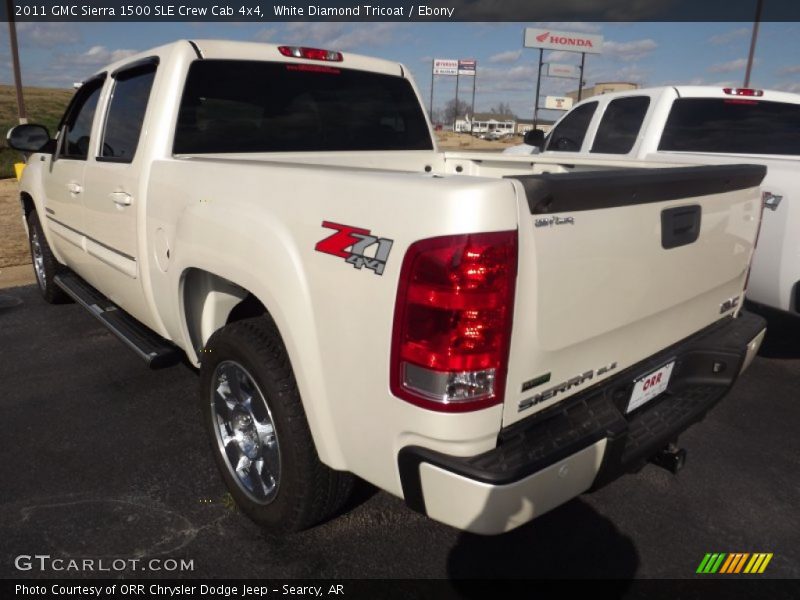 White Diamond Tricoat / Ebony 2011 GMC Sierra 1500 SLE Crew Cab 4x4