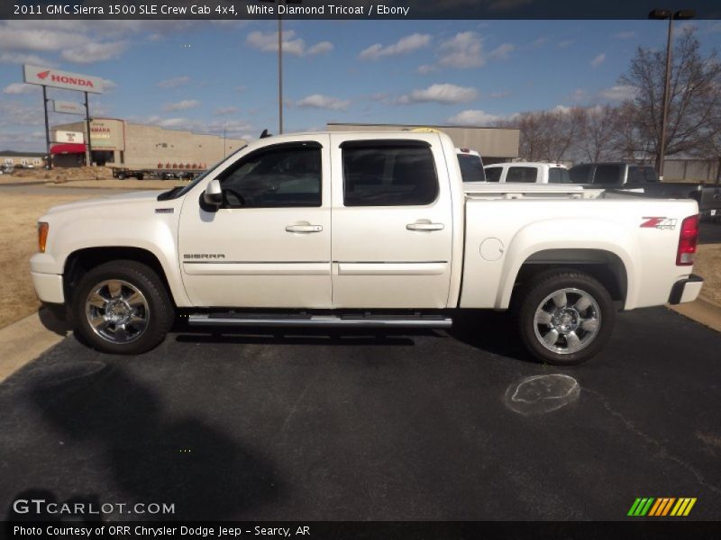 White Diamond Tricoat / Ebony 2011 GMC Sierra 1500 SLE Crew Cab 4x4