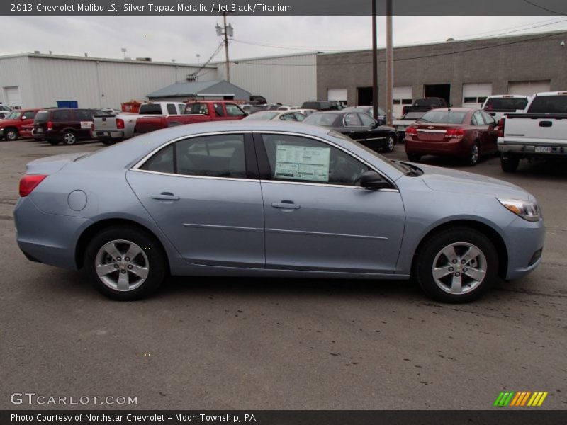Silver Topaz Metallic / Jet Black/Titanium 2013 Chevrolet Malibu LS