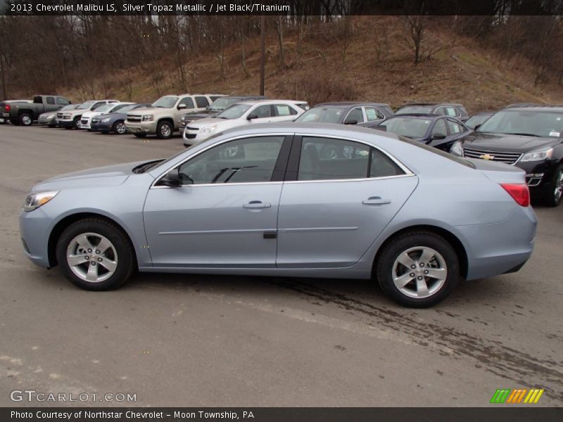 Silver Topaz Metallic / Jet Black/Titanium 2013 Chevrolet Malibu LS