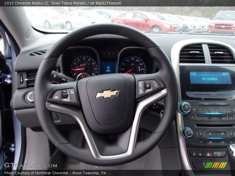 Silver Topaz Metallic / Jet Black/Titanium 2013 Chevrolet Malibu LS