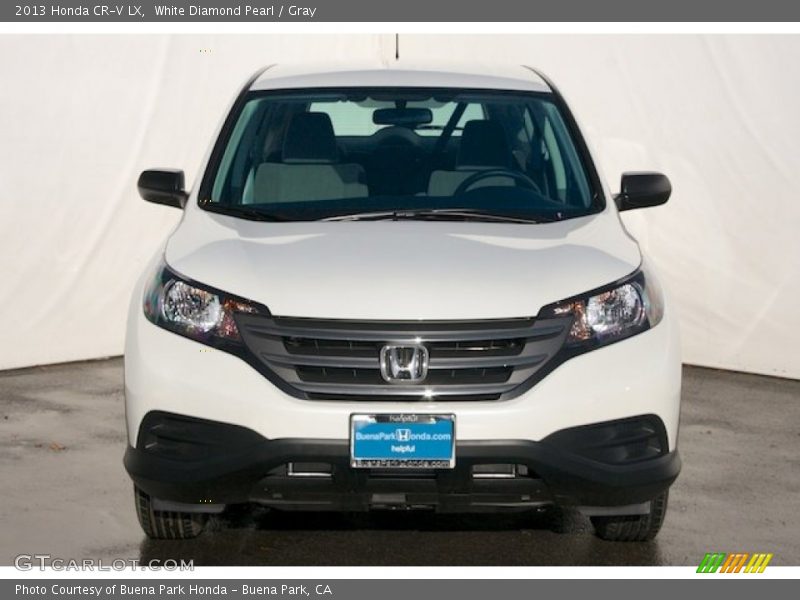 White Diamond Pearl / Gray 2013 Honda CR-V LX