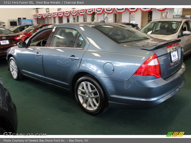 Steel Blue Metallic / Charcoal Black 2012 Ford Fusion SEL