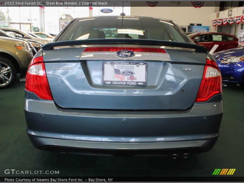 Steel Blue Metallic / Charcoal Black 2012 Ford Fusion SEL