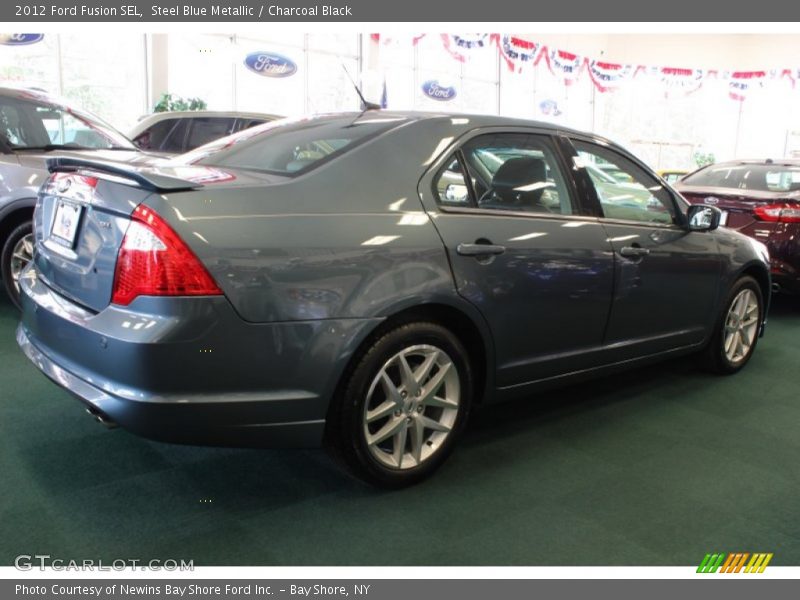 Steel Blue Metallic / Charcoal Black 2012 Ford Fusion SEL