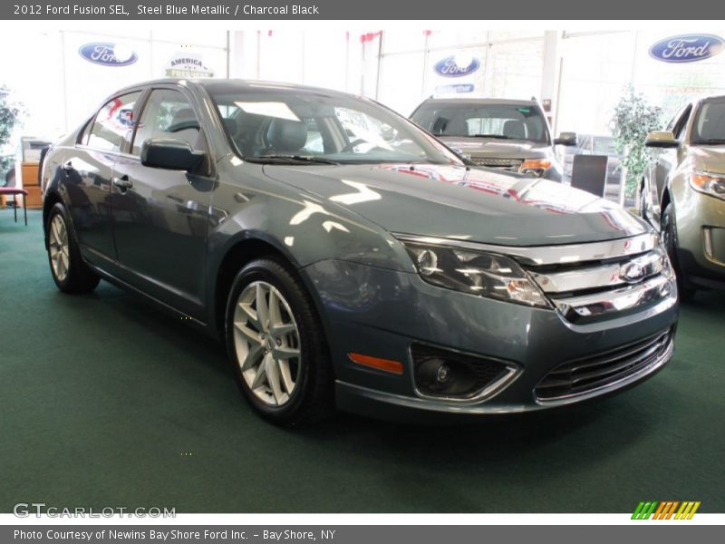 Steel Blue Metallic / Charcoal Black 2012 Ford Fusion SEL