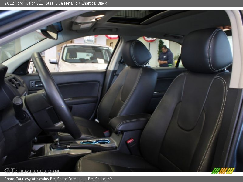 Steel Blue Metallic / Charcoal Black 2012 Ford Fusion SEL
