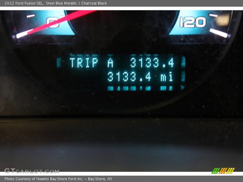 Steel Blue Metallic / Charcoal Black 2012 Ford Fusion SEL