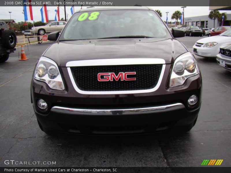 Dark Crimson Red Metallic / Ebony 2008 GMC Acadia SLE AWD