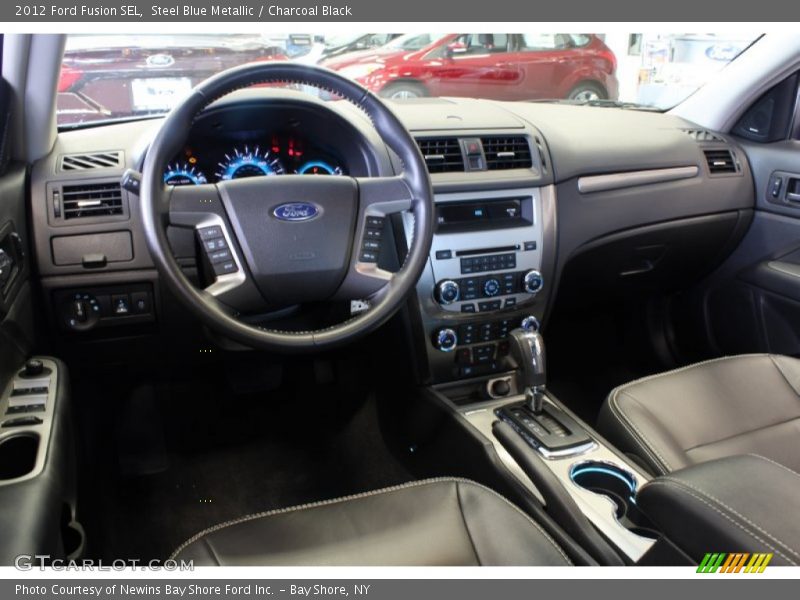 Steel Blue Metallic / Charcoal Black 2012 Ford Fusion SEL
