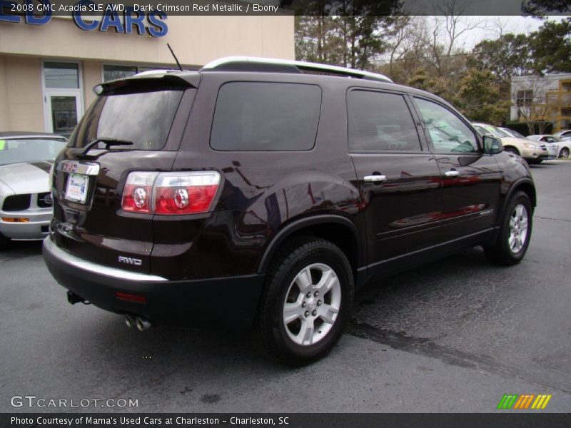 Dark Crimson Red Metallic / Ebony 2008 GMC Acadia SLE AWD