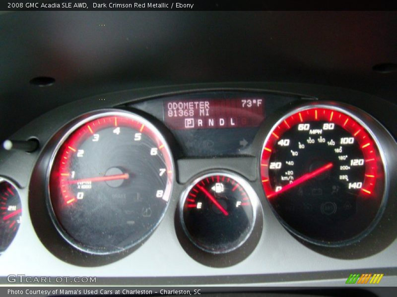 Dark Crimson Red Metallic / Ebony 2008 GMC Acadia SLE AWD