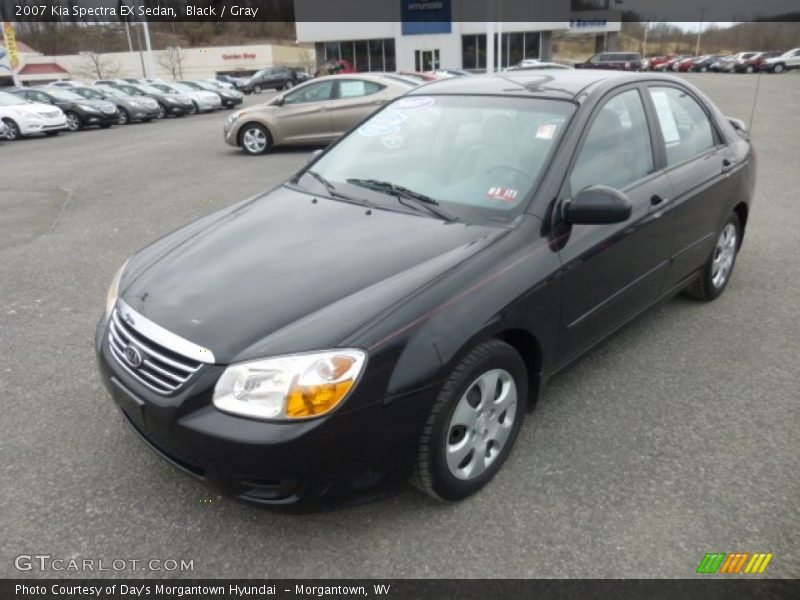 Black / Gray 2007 Kia Spectra EX Sedan