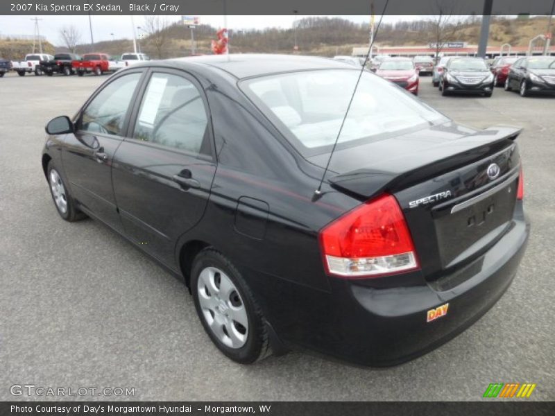 Black / Gray 2007 Kia Spectra EX Sedan