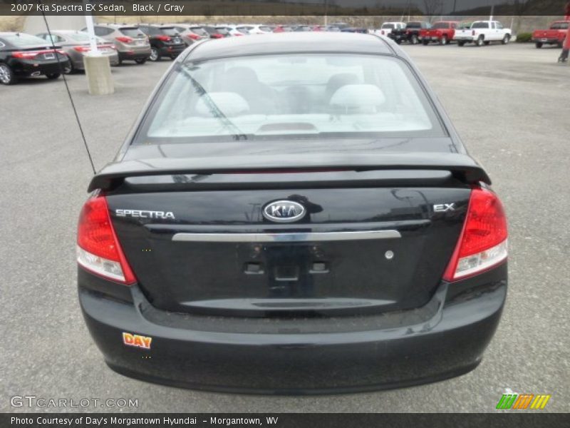 Black / Gray 2007 Kia Spectra EX Sedan