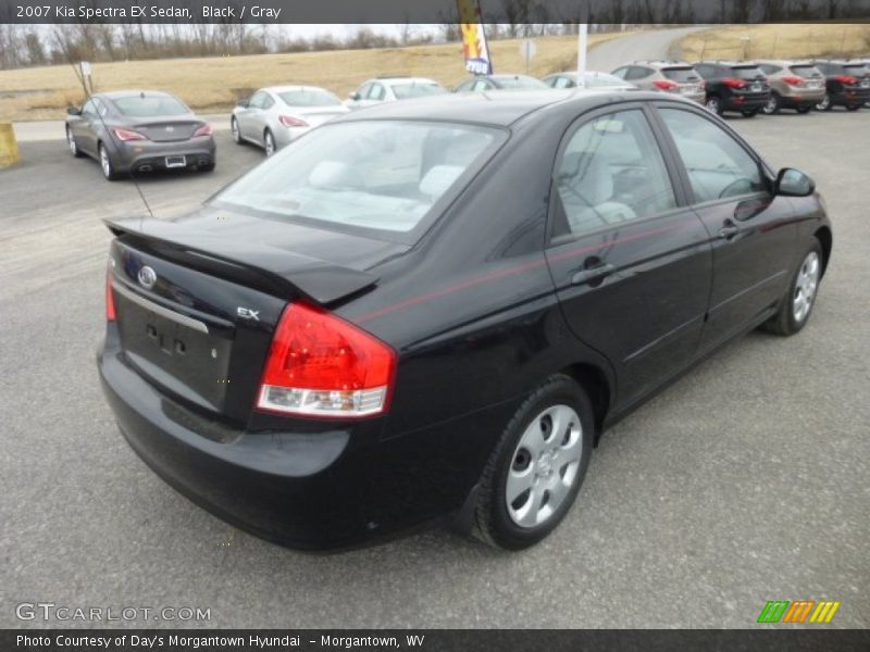 Black / Gray 2007 Kia Spectra EX Sedan