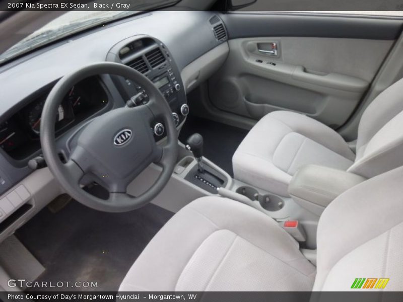 Black / Gray 2007 Kia Spectra EX Sedan