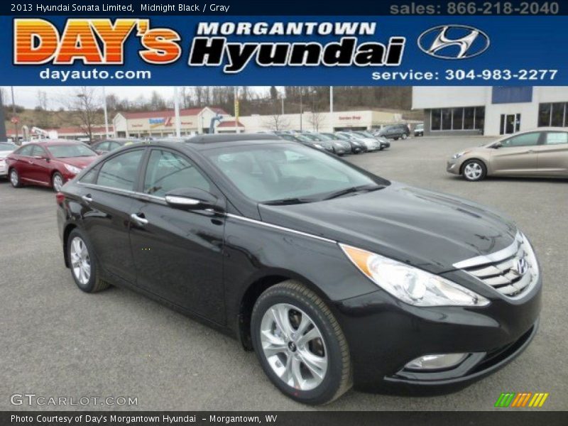 Midnight Black / Gray 2013 Hyundai Sonata Limited