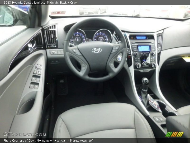Midnight Black / Gray 2013 Hyundai Sonata Limited