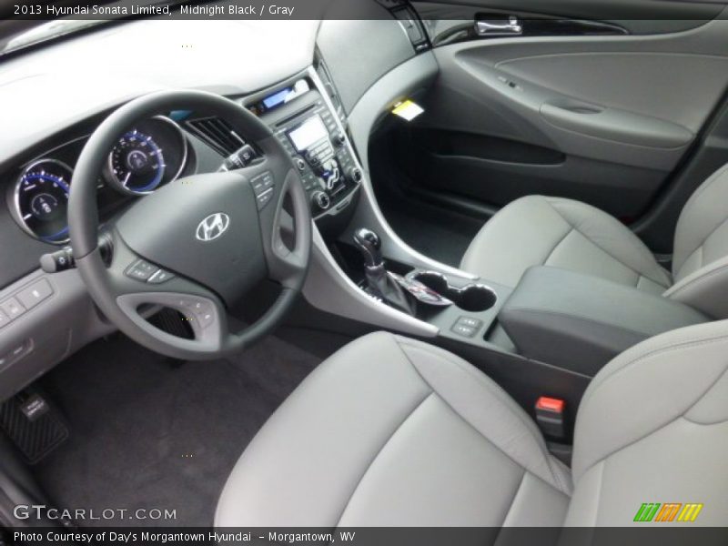 Midnight Black / Gray 2013 Hyundai Sonata Limited