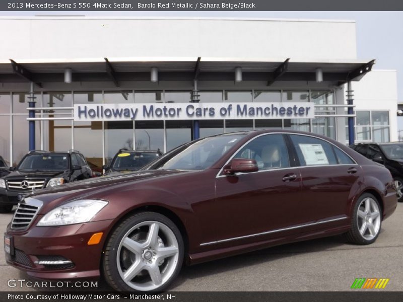 Barolo Red Metallic / Sahara Beige/Black 2013 Mercedes-Benz S 550 4Matic Sedan
