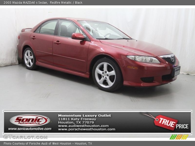 Redfire Metallic / Black 2003 Mazda MAZDA6 s Sedan