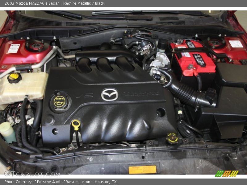Redfire Metallic / Black 2003 Mazda MAZDA6 s Sedan
