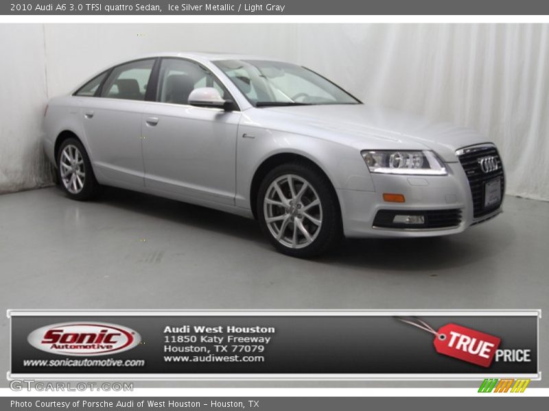 Ice Silver Metallic / Light Gray 2010 Audi A6 3.0 TFSI quattro Sedan