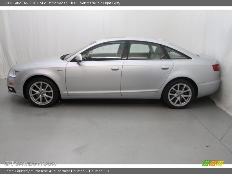 Ice Silver Metallic / Light Gray 2010 Audi A6 3.0 TFSI quattro Sedan