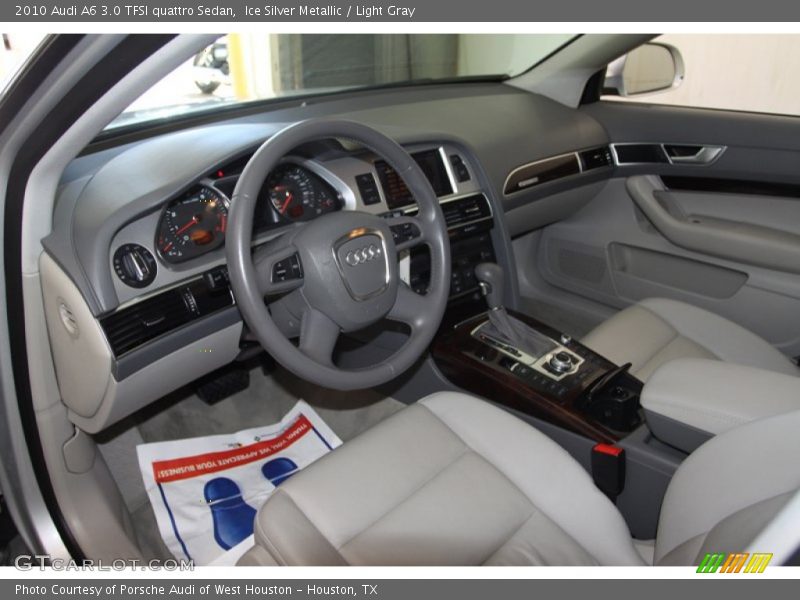 Ice Silver Metallic / Light Gray 2010 Audi A6 3.0 TFSI quattro Sedan