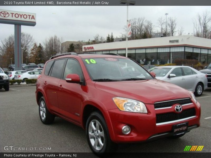Barcelona Red Metallic / Ash Gray 2010 Toyota RAV4 Limited 4WD