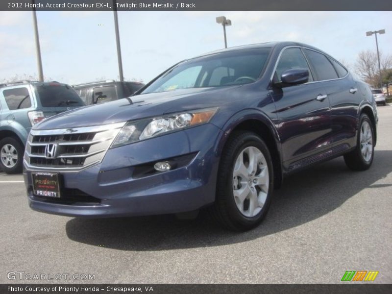 Twilight Blue Metallic / Black 2012 Honda Accord Crosstour EX-L