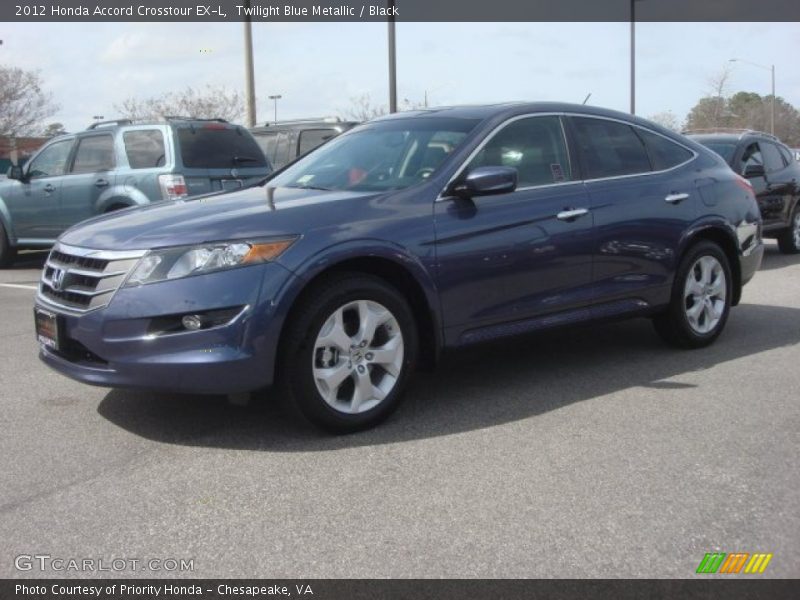 Twilight Blue Metallic / Black 2012 Honda Accord Crosstour EX-L