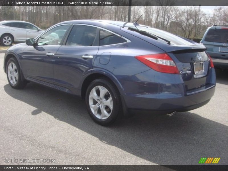 Twilight Blue Metallic / Black 2012 Honda Accord Crosstour EX-L