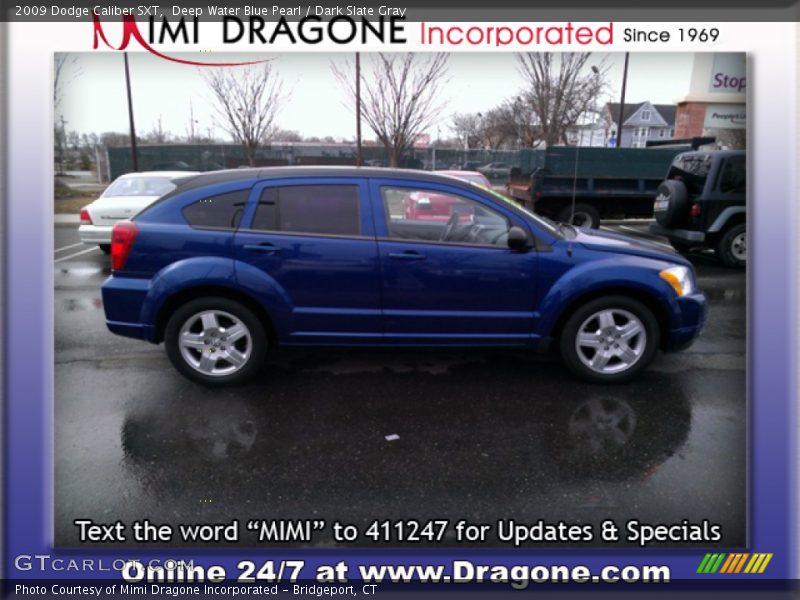 Deep Water Blue Pearl / Dark Slate Gray 2009 Dodge Caliber SXT