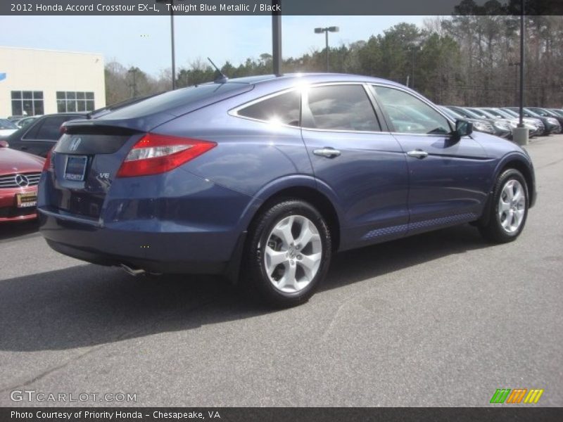 Twilight Blue Metallic / Black 2012 Honda Accord Crosstour EX-L