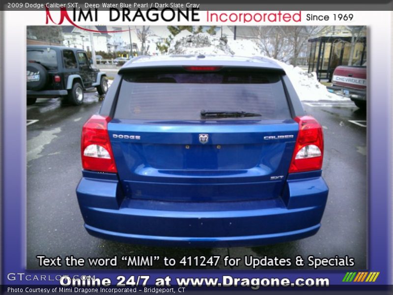 Deep Water Blue Pearl / Dark Slate Gray 2009 Dodge Caliber SXT