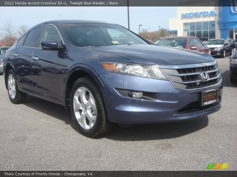 Twilight Blue Metallic / Black 2012 Honda Accord Crosstour EX-L