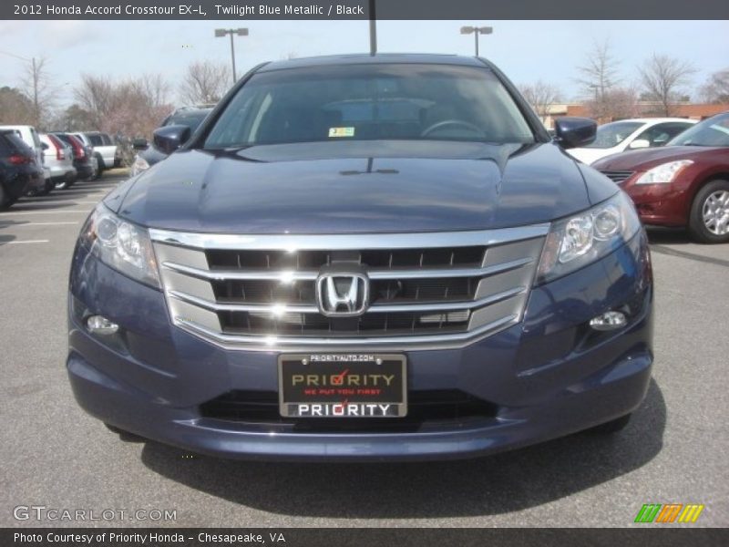 Twilight Blue Metallic / Black 2012 Honda Accord Crosstour EX-L