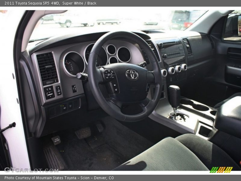 Super White / Black 2011 Toyota Sequoia SR5 4WD