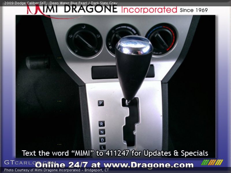 Deep Water Blue Pearl / Dark Slate Gray 2009 Dodge Caliber SXT