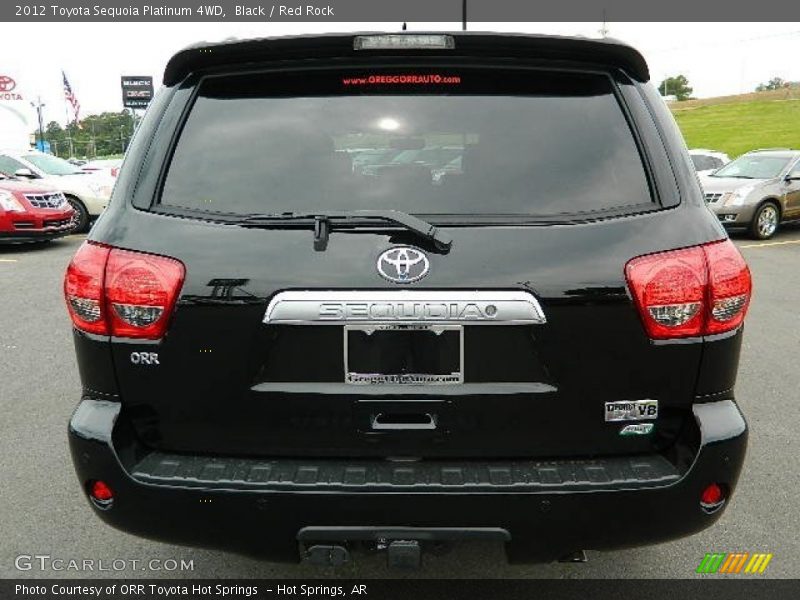 Black / Red Rock 2012 Toyota Sequoia Platinum 4WD